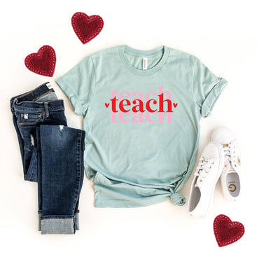 Teach Stacked With Hearts