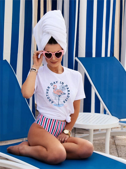 Another Day in Paradise Flamingo Graphic Tee