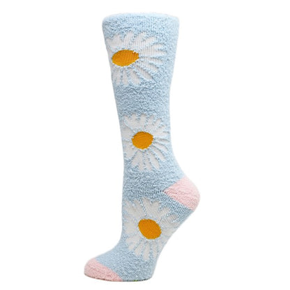 Daisy - Women's fuzzy crew socks