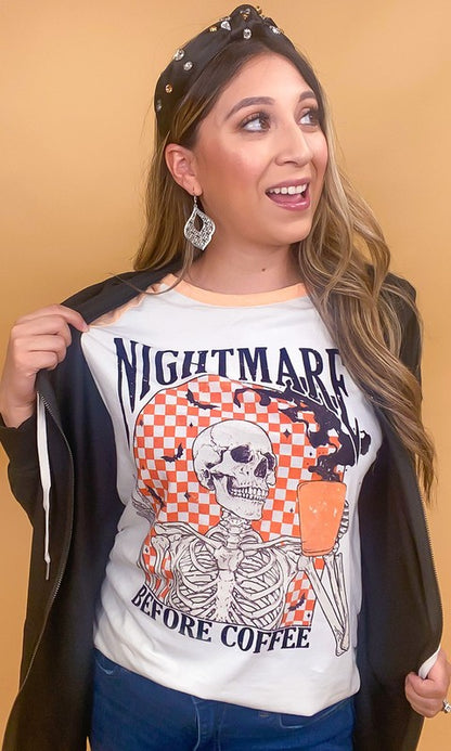 Nightmare Before Coffee Graphic Raglan