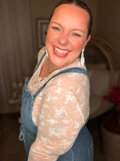 Too Cute to Compute Waist Tie Overalls in Dark Blue