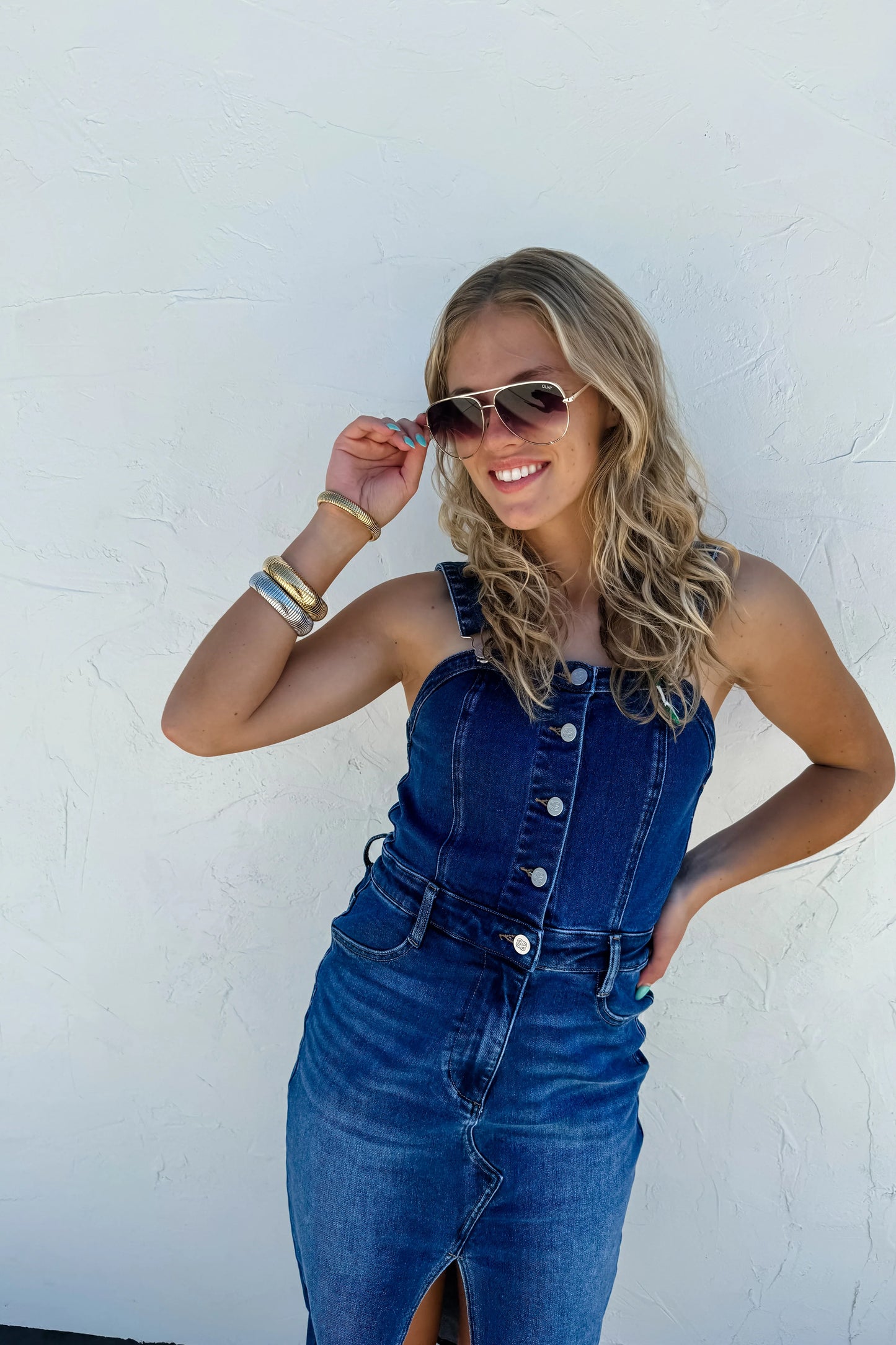 FRANKIE OVERALL DENIM DRESS