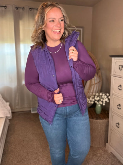 Michelle Mae Blair Long Sleeve Top - Purple