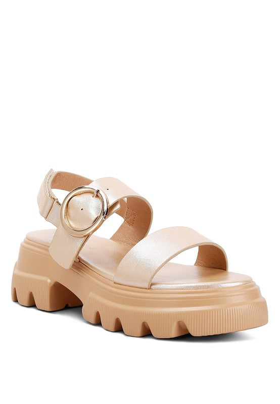 Look Out Metallic Chunky Sandals