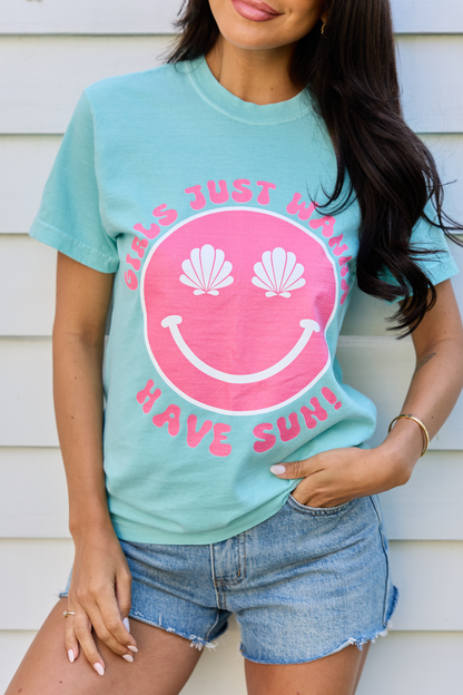Girls Just Wanna Have Sun Chalky Graphic Tee