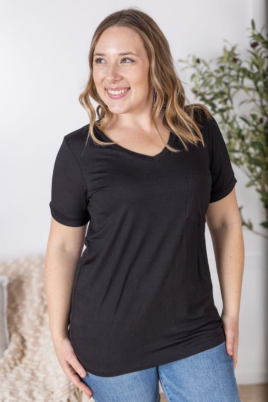 Michelle Mae Sophie Pocket Tee - Black