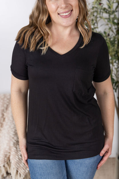Michelle Mae Sophie Pocket Tee - Black