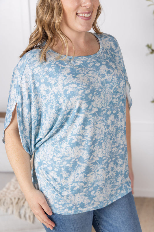 Michelle Mae Darcy Dolman - Blue and Ivory Abstract