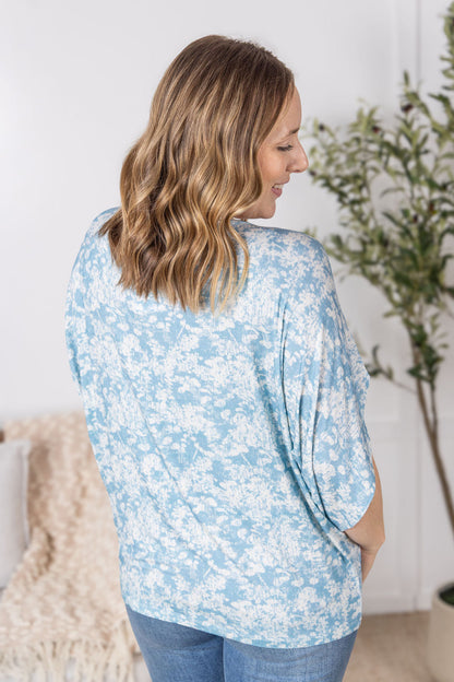 Michelle Mae Darcy Dolman - Blue and Ivory Abstract