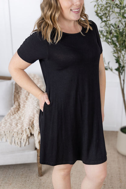 Michelle Mae Roxy Swing Tunic Dress - Black