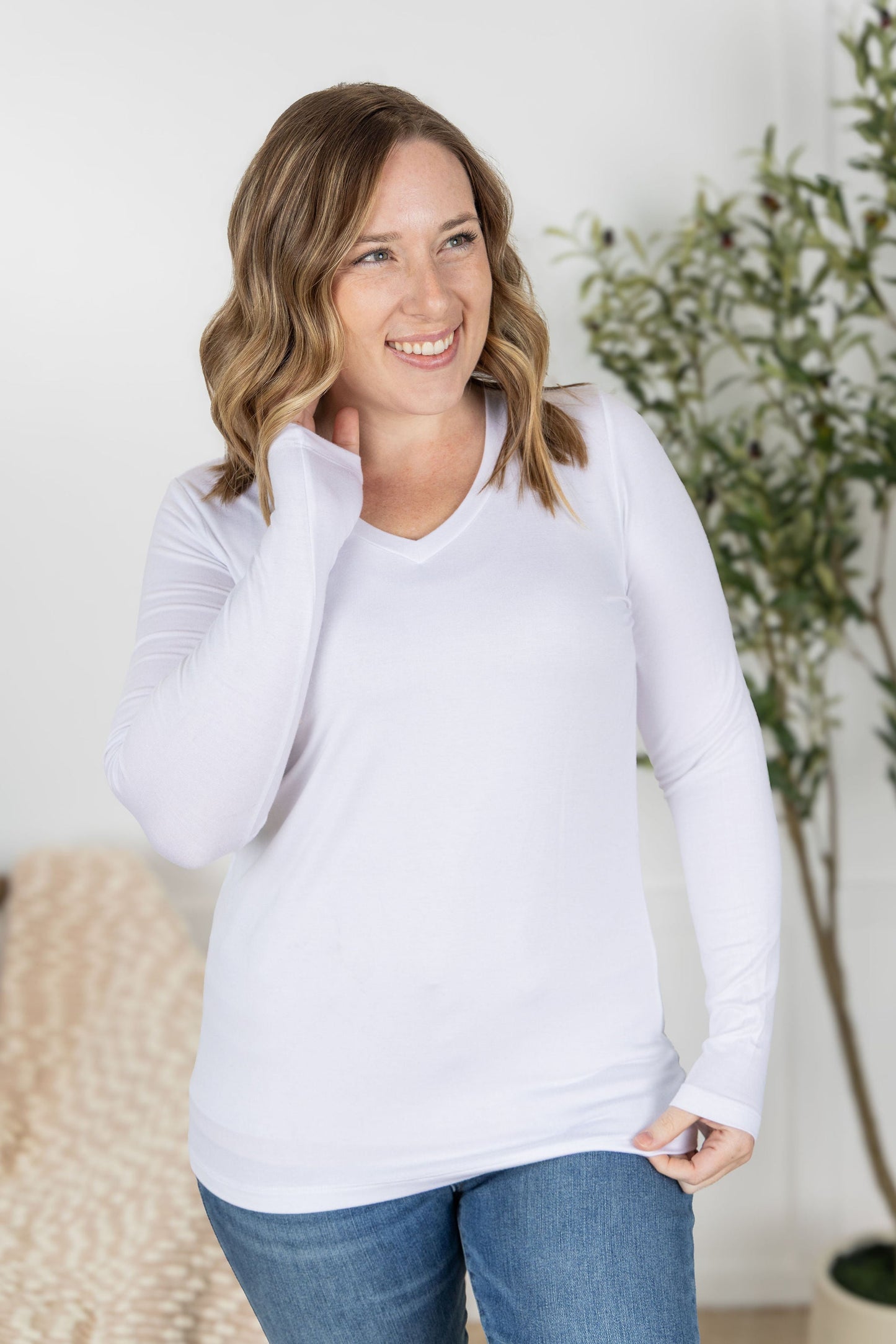 Michelle Mae Larissa Long Sleeve - White