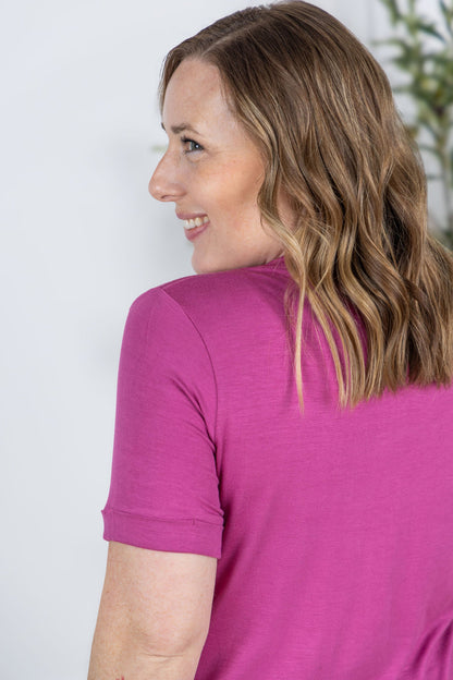 Michelle Mae Sophie Pocket Tee - Magenta