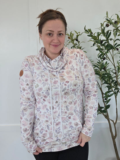 Michelle Mae Soft Funnel Neck - Blush Floral