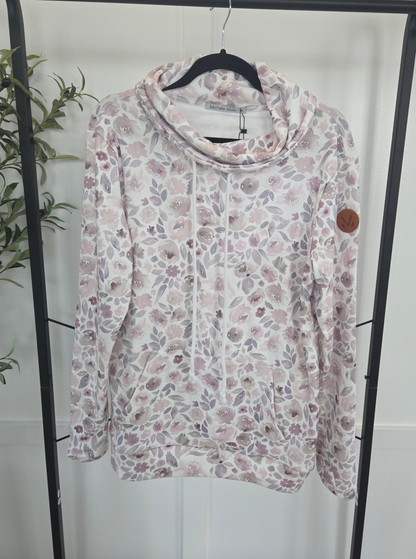 Michelle Mae Soft Funnel Neck - Blush Floral