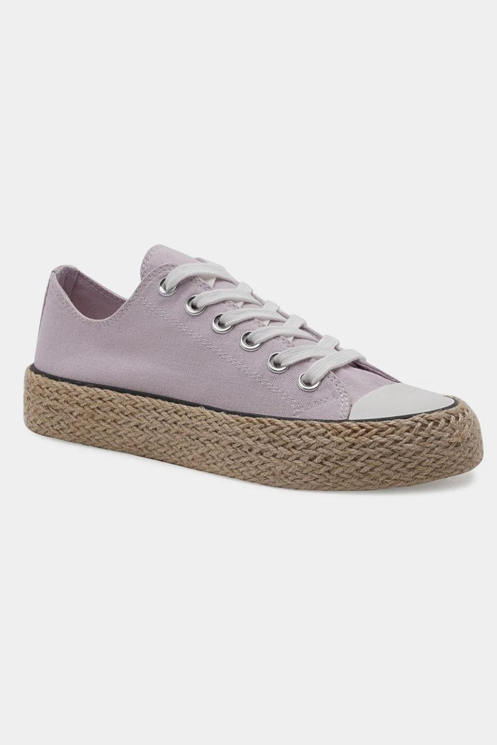 Espadrille Vibes Lace-Up Sneakers-Lilac