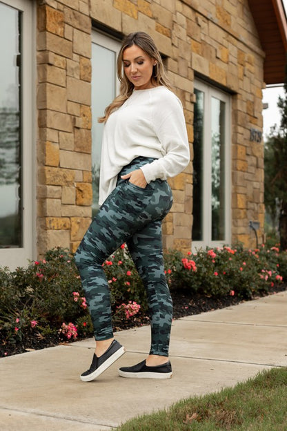 Jessie's Bestie Pocketed Leggings-Camo