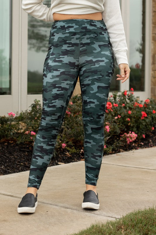 Jessie's Bestie Pocketed Leggings-Camo