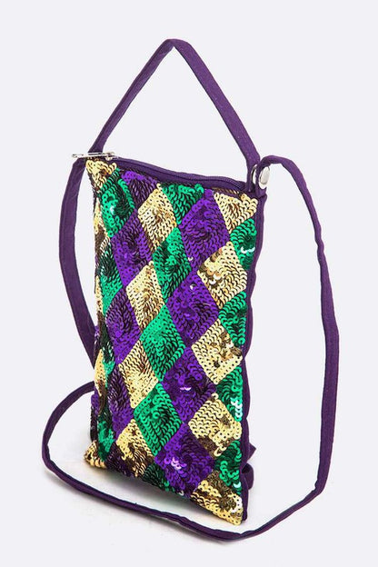 Mini Mardi Gras Sequin Tote