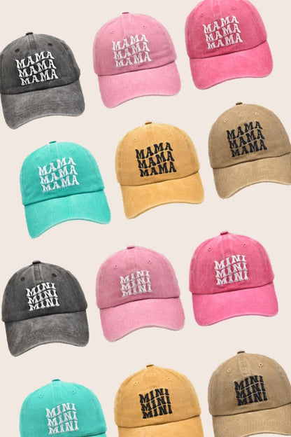 PREORDER- Mama Mini Stacked Matching Mom Me Hats Caps