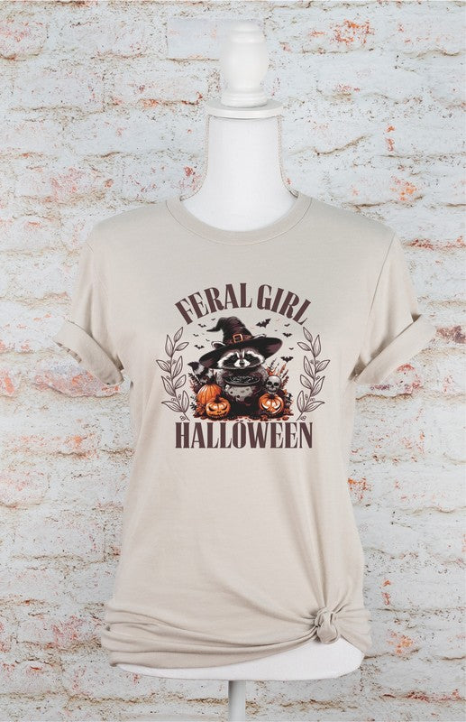 Feral Girl Halloween Graphic Tee (PLUS)