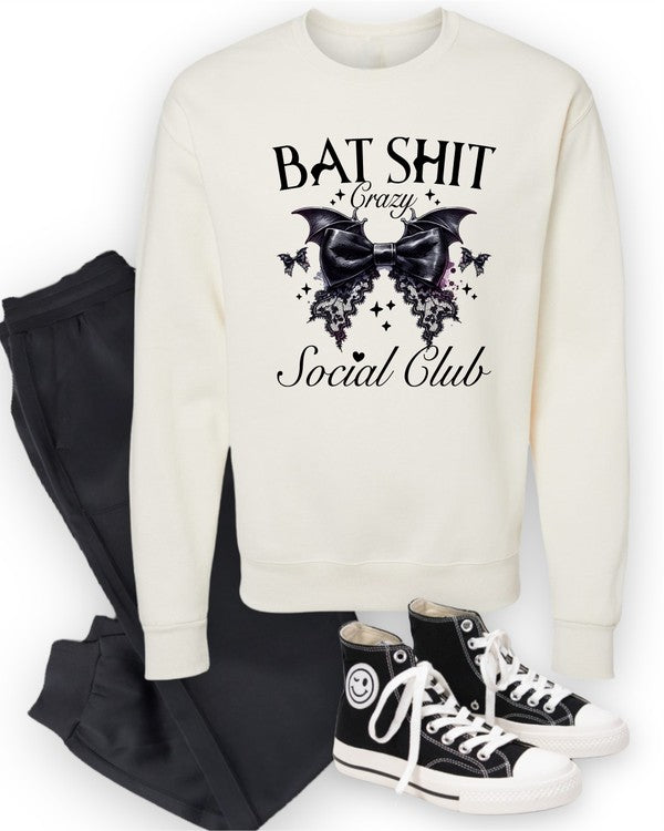 Bat Shit Crazy Social Club Graphic Sweatshirt (PLUS)