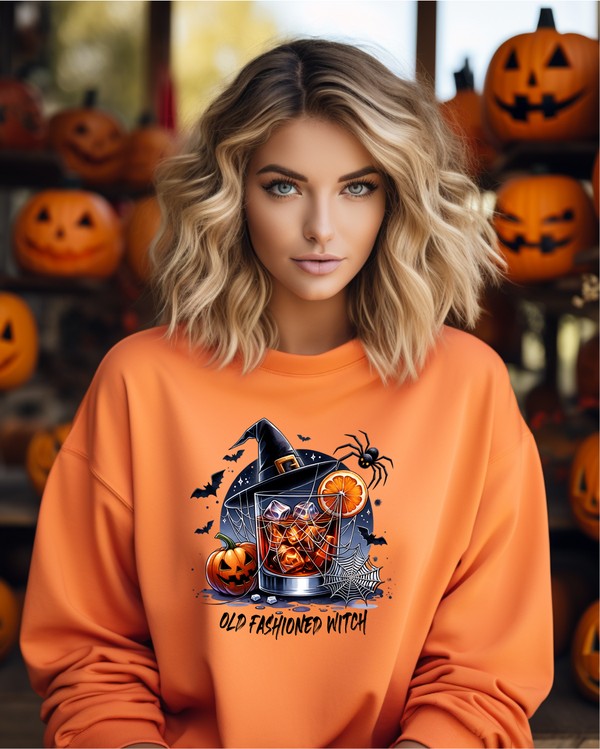 Old Fashioned Witch Graphic Sweatshirt (PLUS)