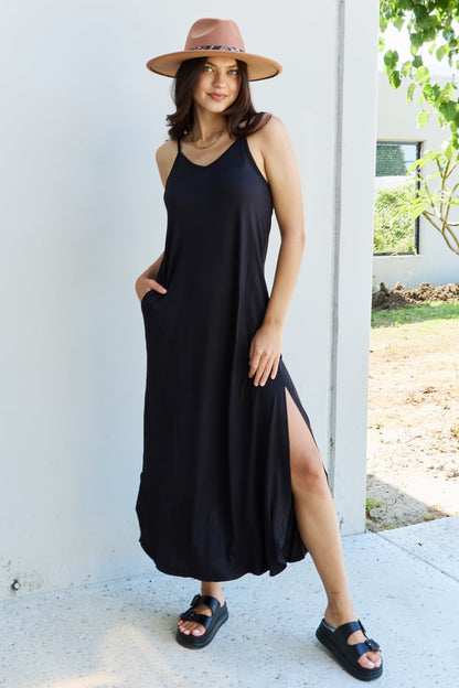 Good Energy Cami Side Slit Maxi Dress