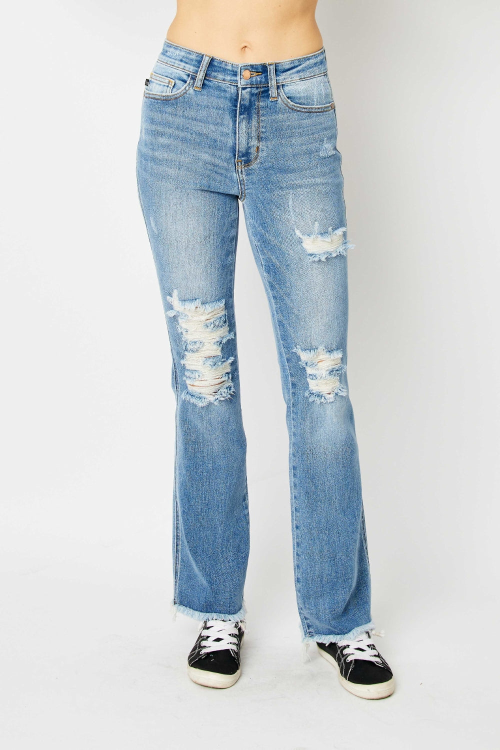 Anita's Raw Hem Bootcut Jeans