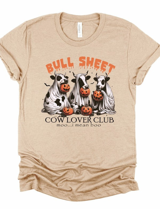 Bull Sheet Cow Lover Club Graphic Tee, T Shirt (PLUS)