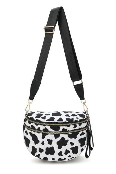 Western Cow Sling Trendy Crossbody Handbag