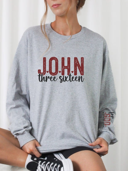 John 3:16 For God So Loved Crewneck Graphic Sweatshirt