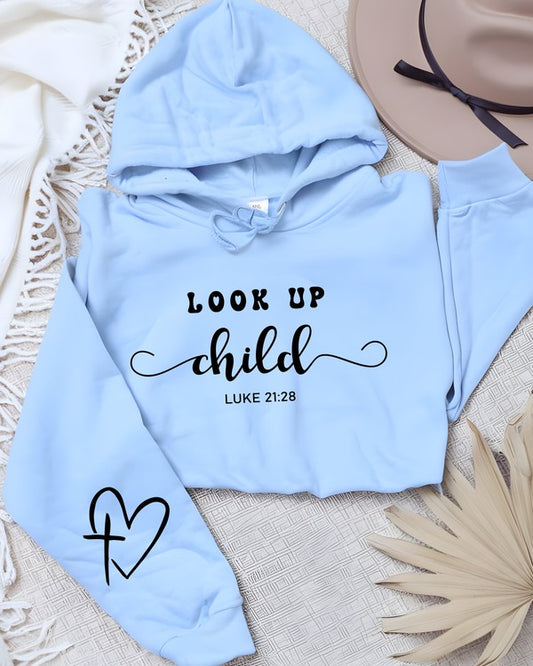 Look Up Child Luke 21:28 Graphic Hoodie- Plus