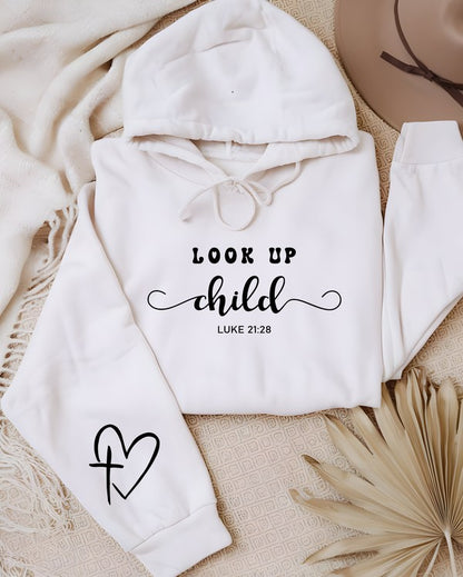 Look Up Child Luke 21:28 Graphic Hoodie