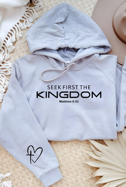 Seek First The Kingdom Graphic Hoodie- Plus