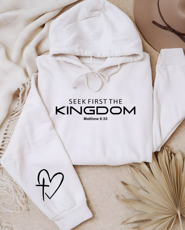 Seek First The Kingdom Graphic Hoodie- Plus