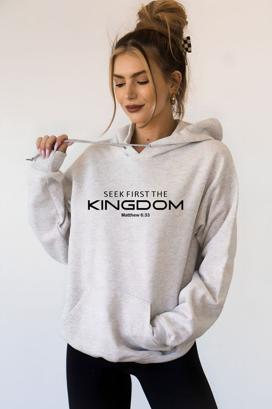 Seek First The Kingdom Graphic Hoodie- Plus