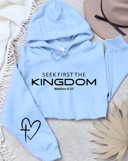 Seek First The Kingdom Graphic Hoodie- Plus