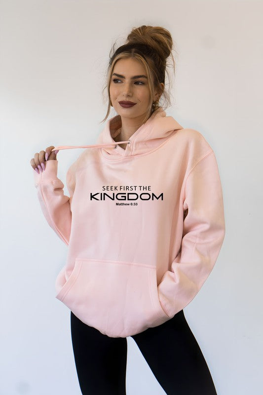 Seek First The Kingdom Graphic Hoodie- Plus