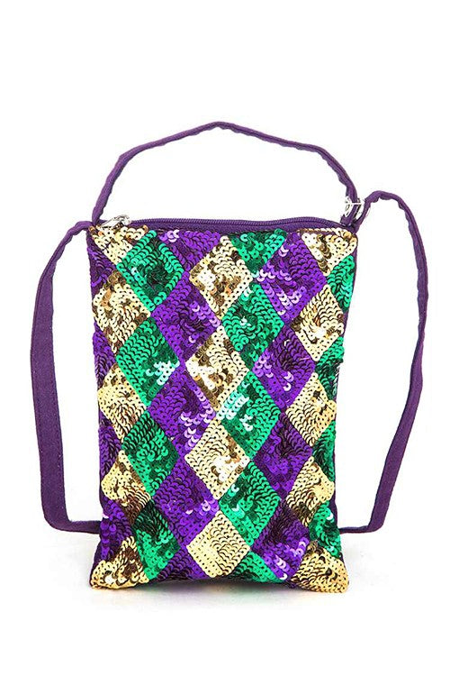 Mini Mardi Gras Sequin Tote