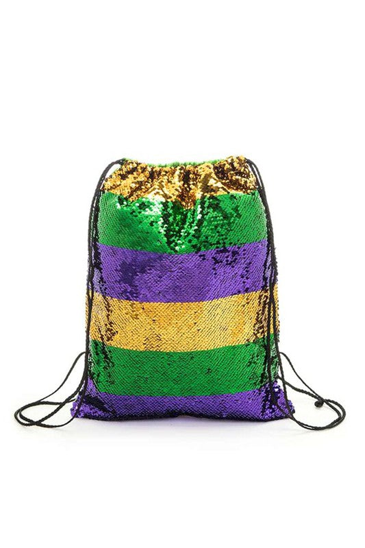 Sparkle & Celebrate Sequin Mardi Gras Backpack