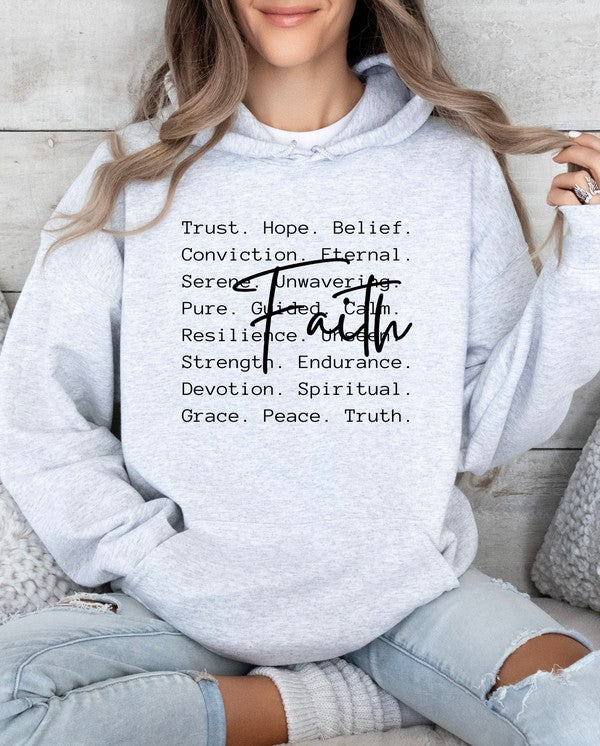 FAITH Words Graphic Hoodie