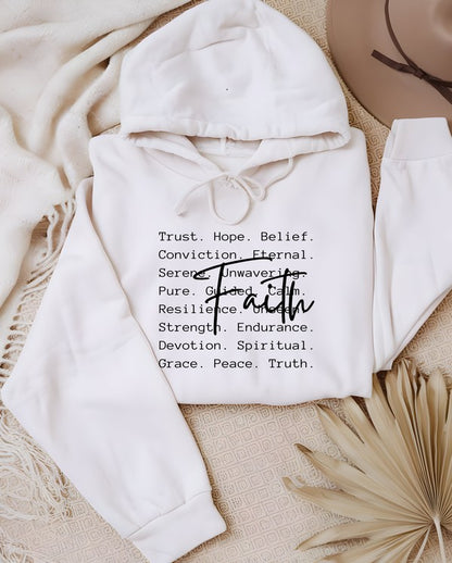 FAITH Words Graphic Hoodie- PLUS