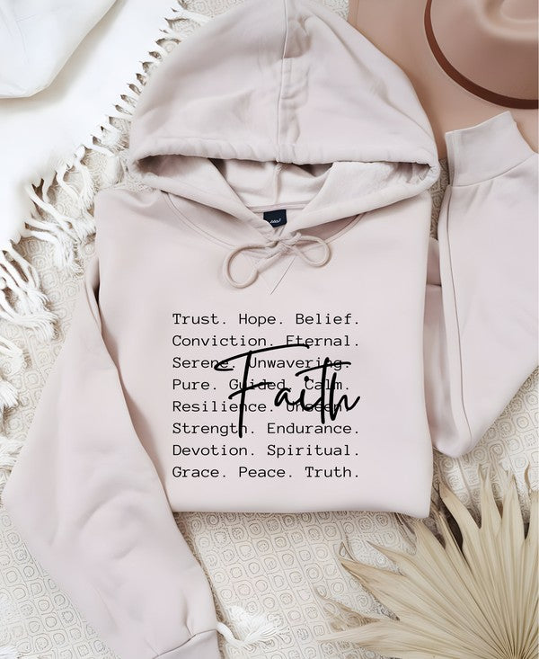 FAITH Words Graphic Hoodie- PLUS