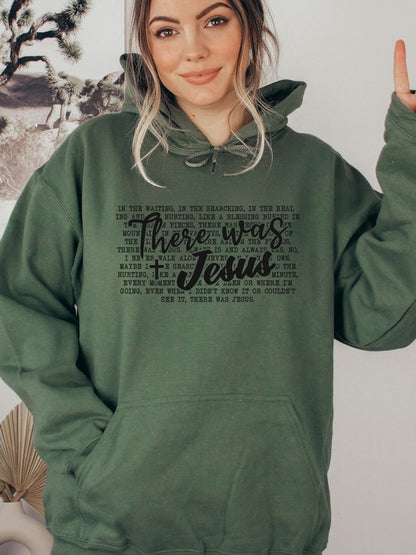 There Was Jesus Graphic Hoodie- Plus