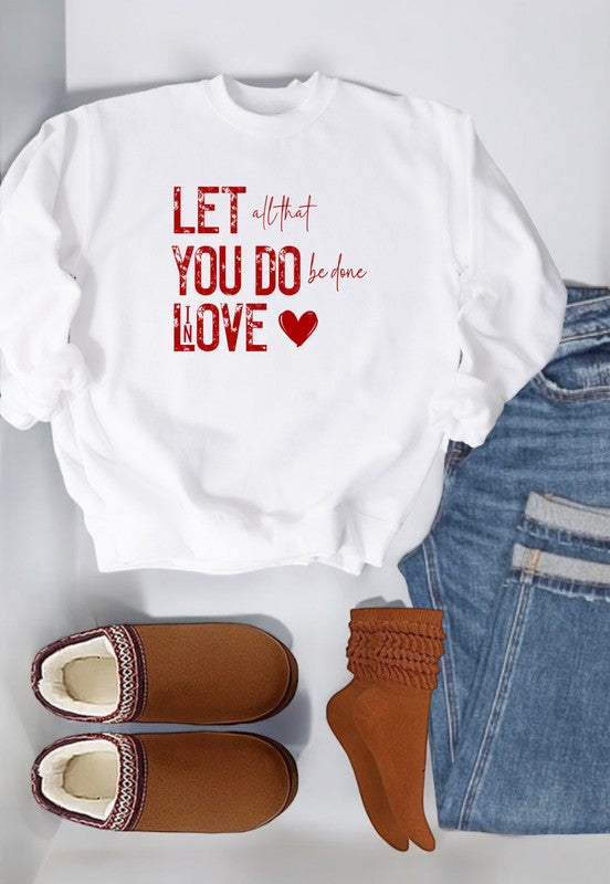 Love in Every Stitch Sweatshirt (PLUS)