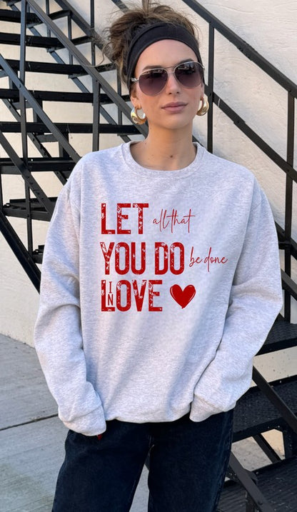 Love in Every Stitch Sweatshirt (PLUS)