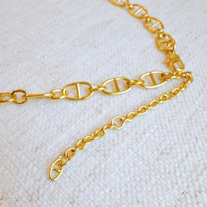 Golden Bit Linked Necklace