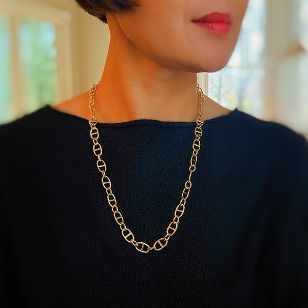 Golden Bit Linked Necklace