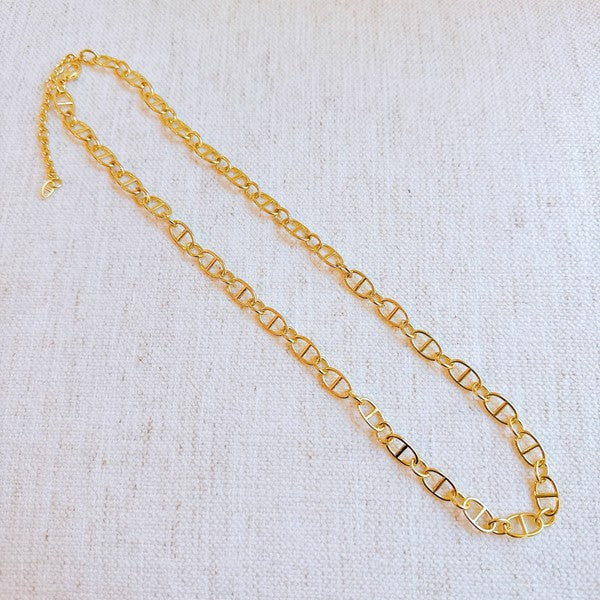 Golden Bit Linked Necklace