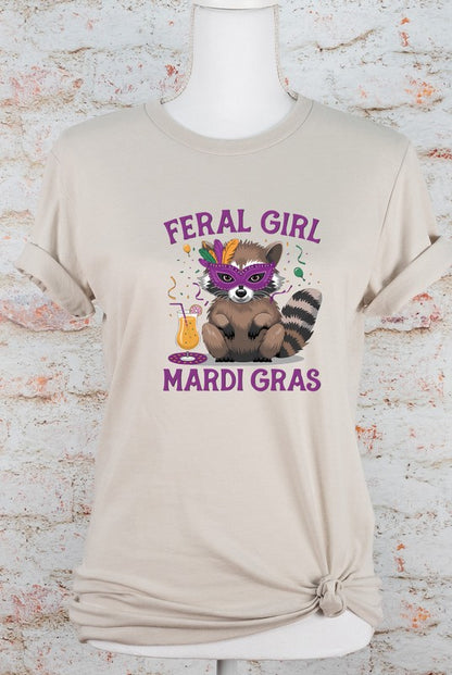 Feral Girl Mardi Gras Graphic Tee